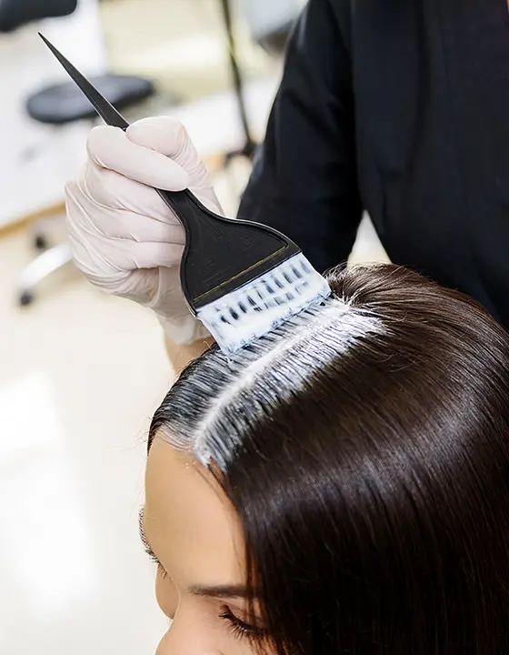 Pose d'une coloration